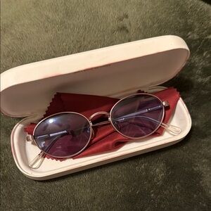 Purple Oval Sunglasses